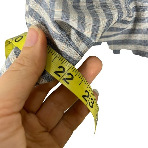 Vintage 90s Grey Stripe Button Up Long Sleeve Top Large - Picture 6 of 6